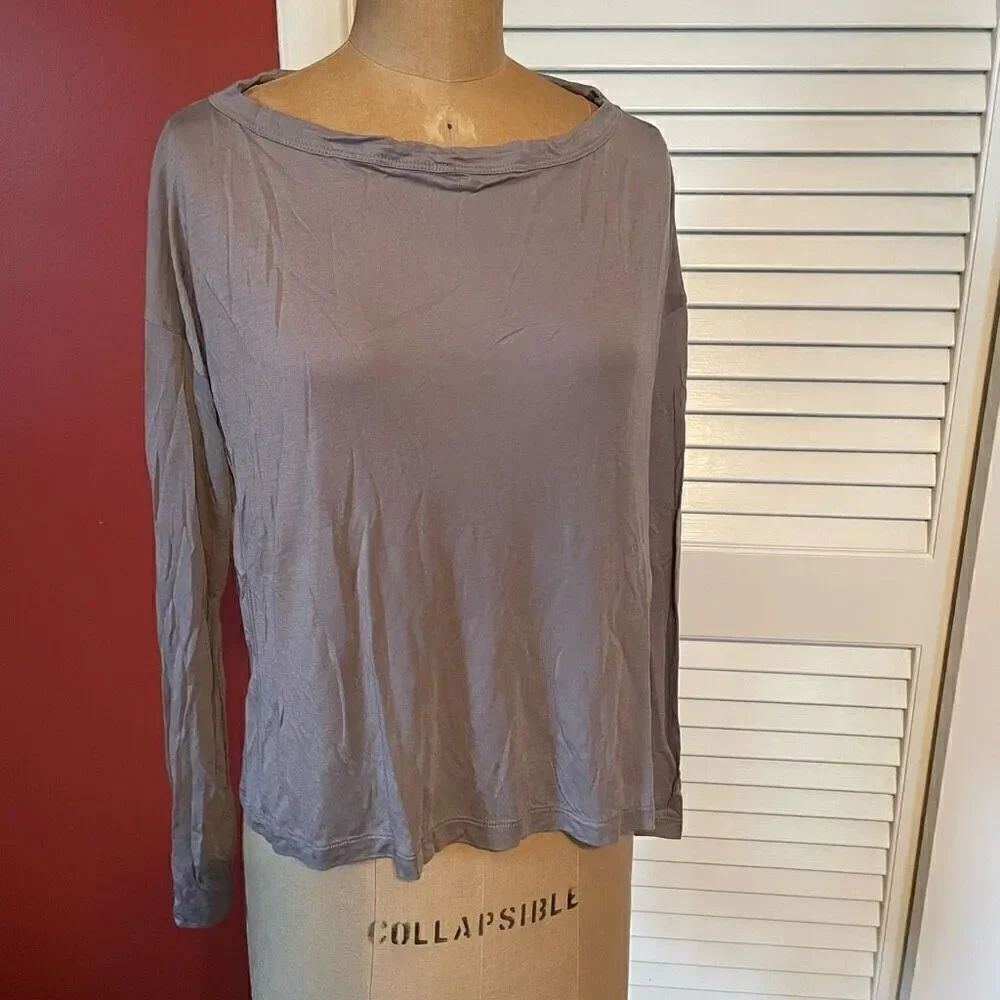 J CREW | light gray long sleeve boat neck XS